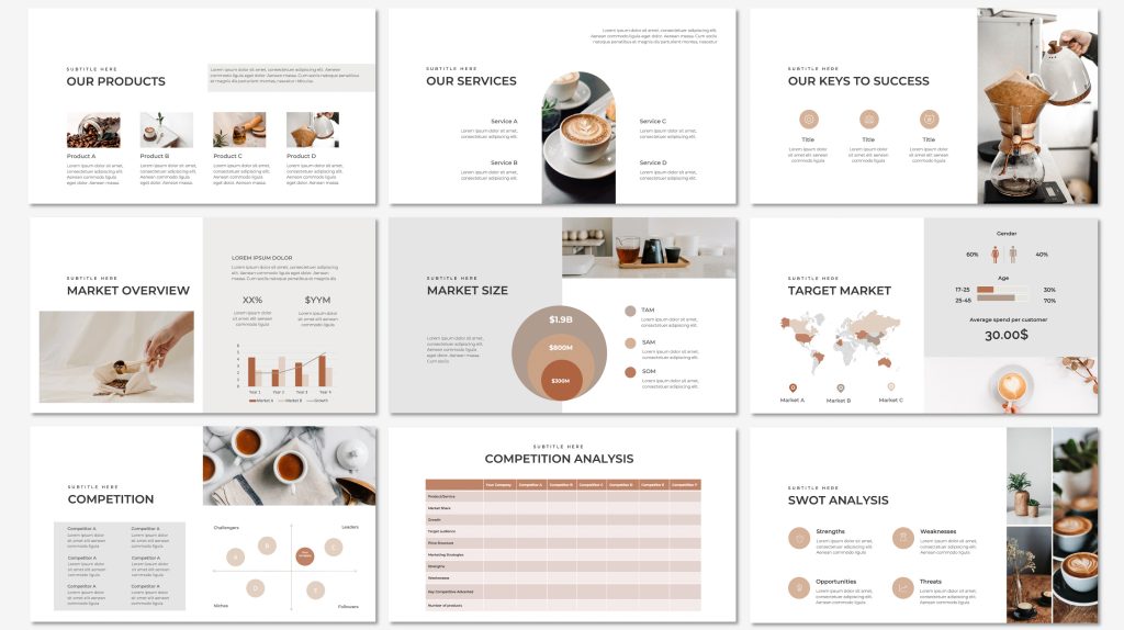 Pitch deck Business presentation design