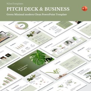 Green Modern Clean PowerPoint Business Presentation Template