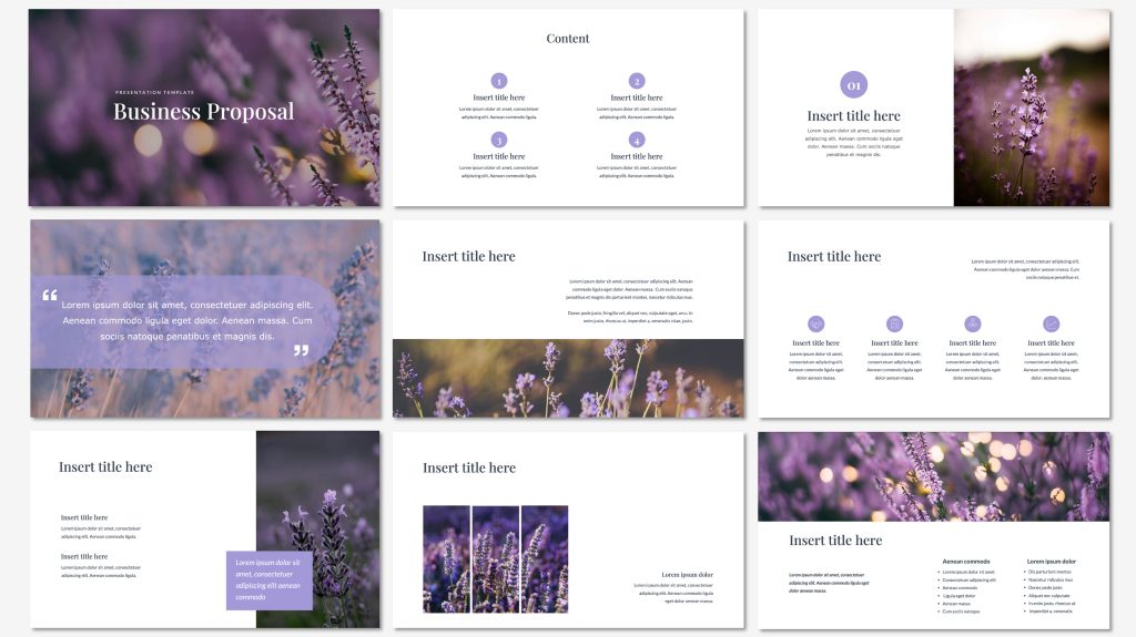 Purple Business proposal presentation