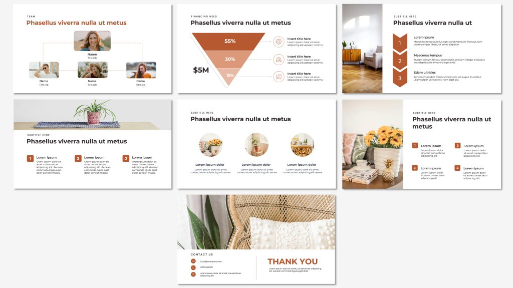 Startup Pitch deck modern clean presentation template